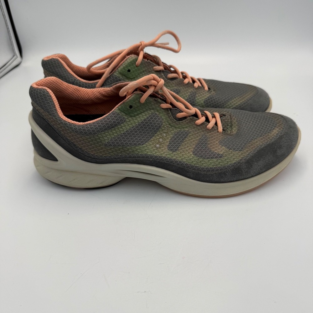ECCO Biom Venture Womens Grey Green Walking Shoes Sneakers Comfort Size 40 US 9
